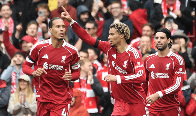 利物浦2-1埃弗顿 豪取联赛5连胜