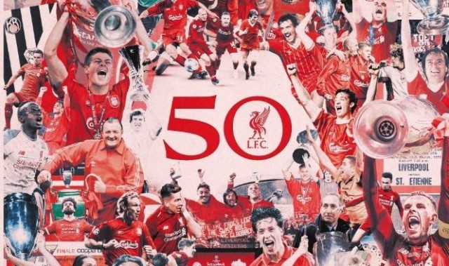 怎能不令人热血澎湃！第50次参加欧战，利物浦官方发布纪念海报